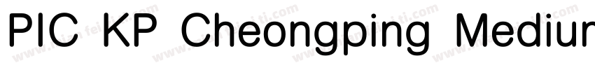 PIC KP Cheongping Medium KP 97KPS F字体转换